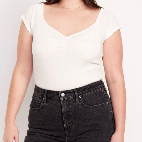 Old Navy White Short Sleeve Women's Tee - Picture 1 of 5